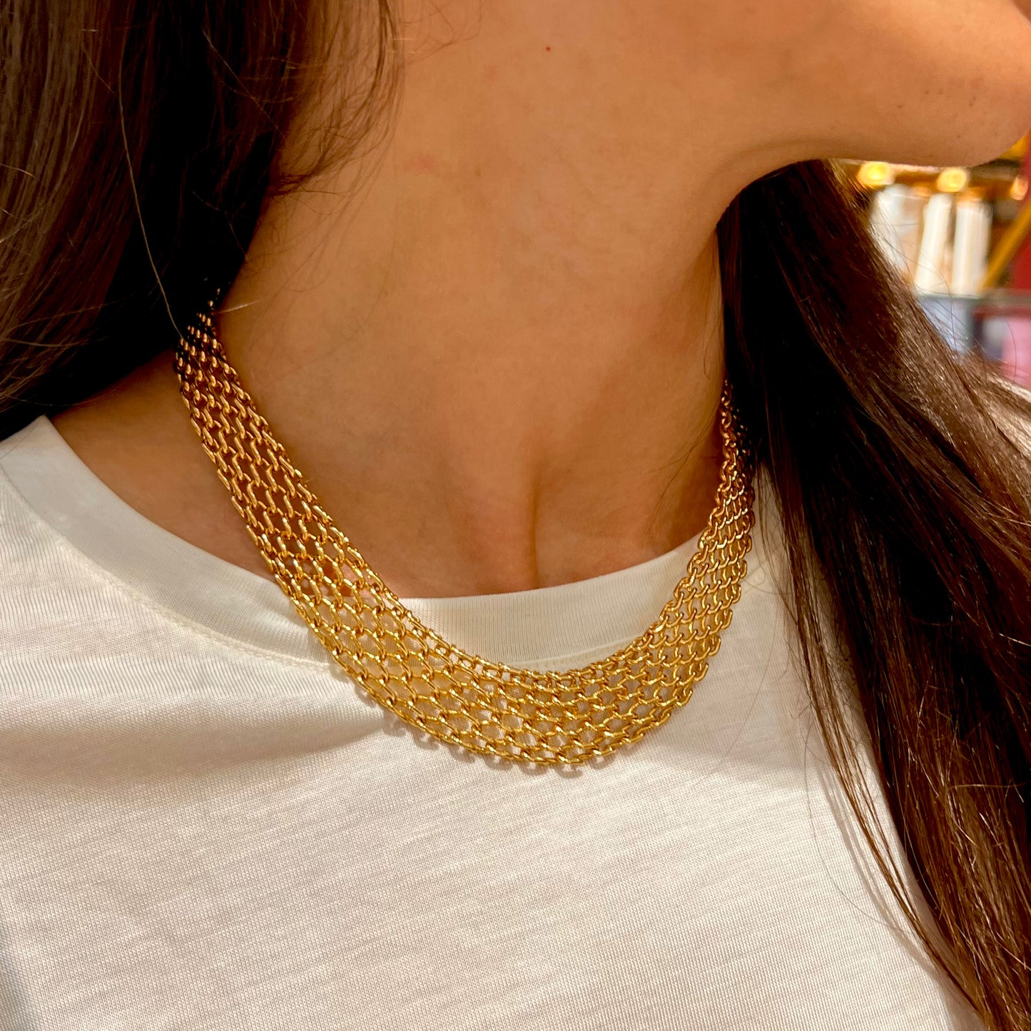 Collier tressage crescendo