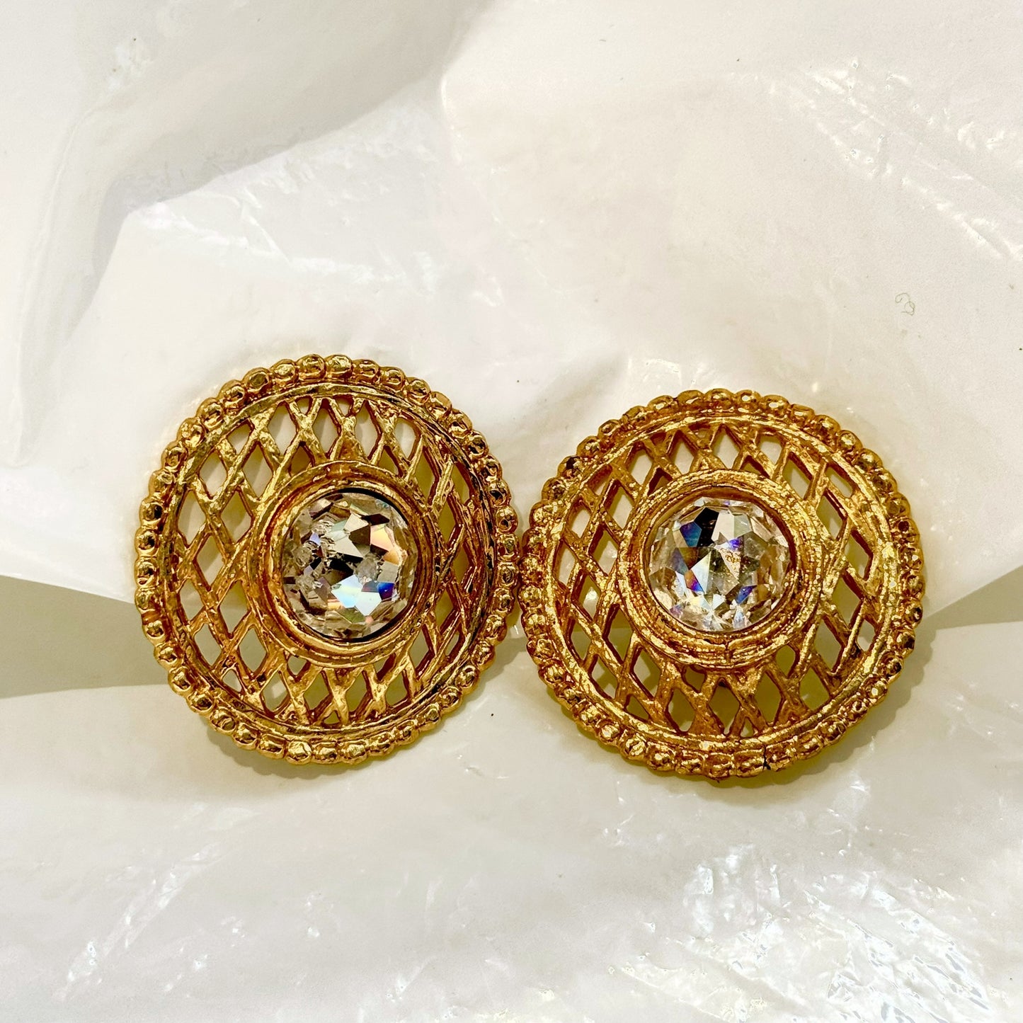 Amazing round earrings signed Rambaud