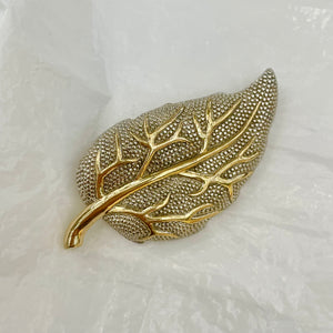 Beautifully crafted gold and silver leaf brooch