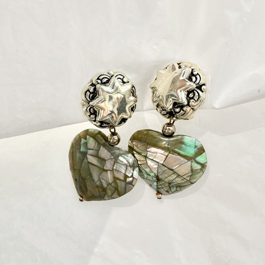 Stunning hearts and stars earrings