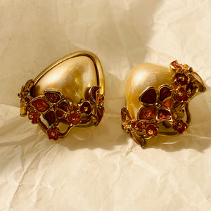 Strawberry pearl earrings