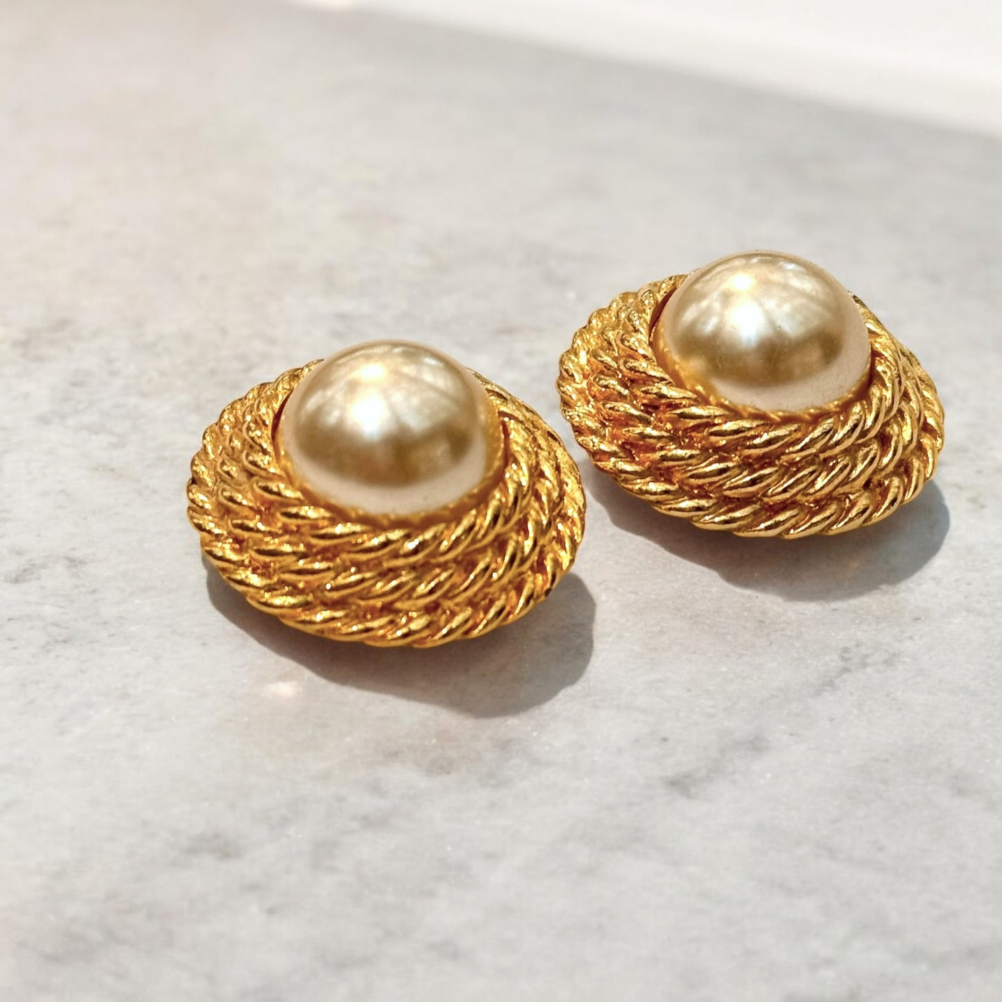 Amazing round pearl earrings #2