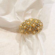 Load image into Gallery viewer, Domed pearl braiding ring