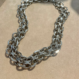 Imposing welded convict link necklace