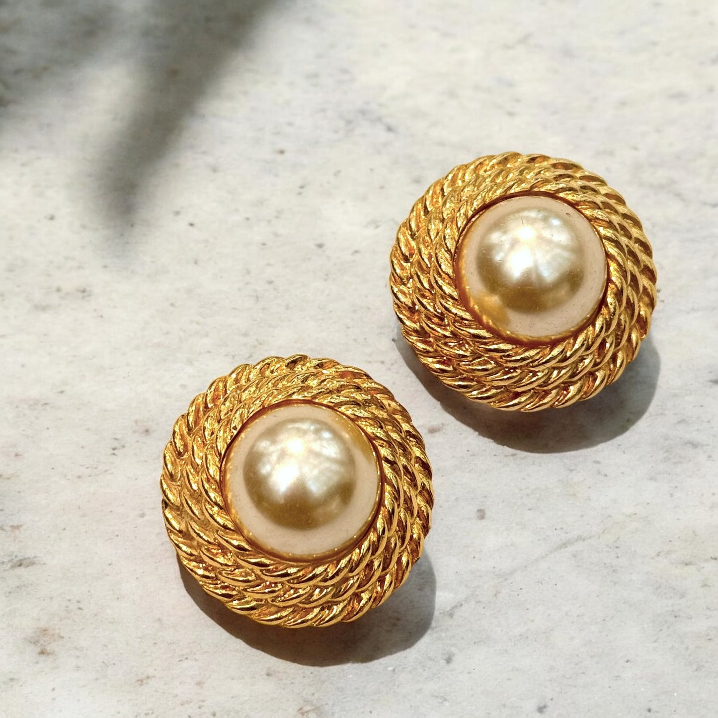 Amazing round pearl earrings #2