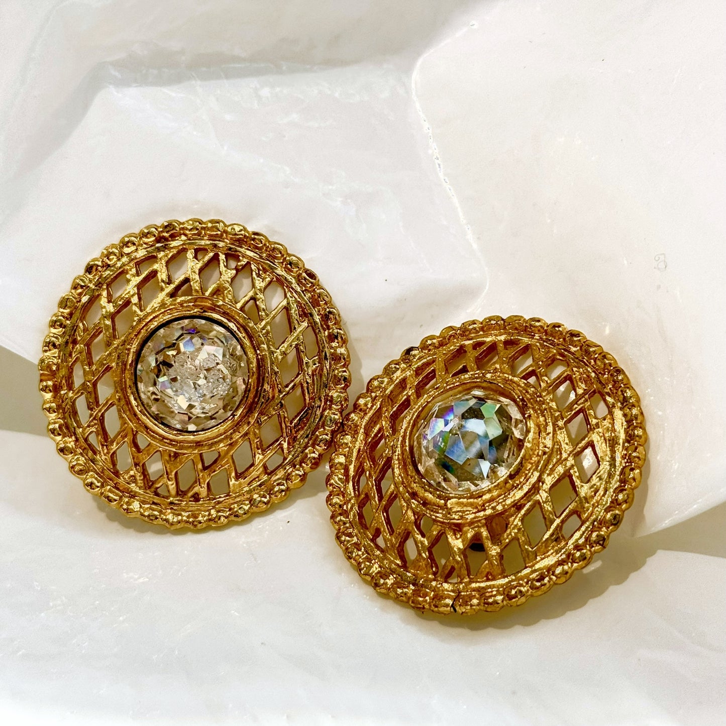 Amazing round earrings signed Rambaud