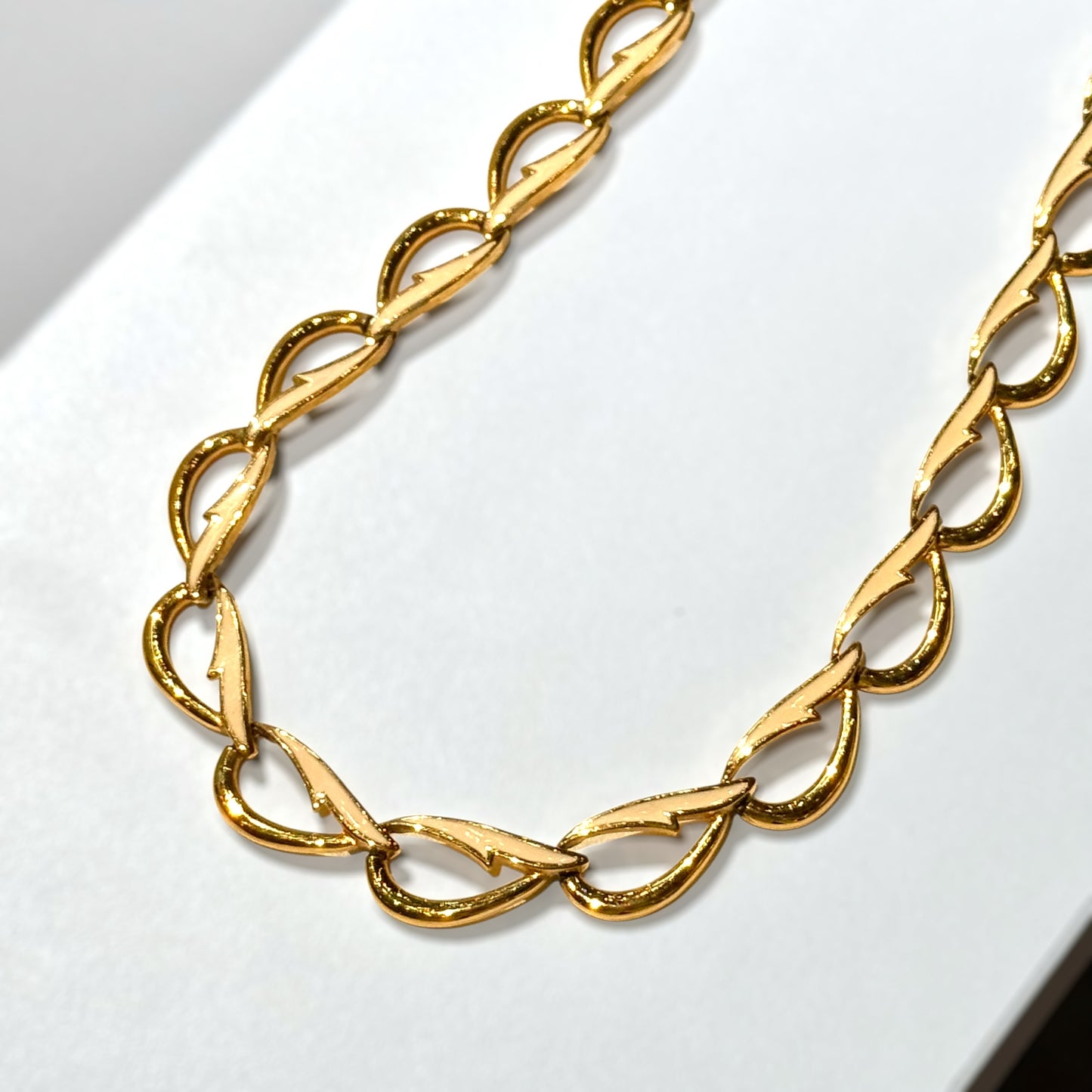 Beautiful  white and gold necklace