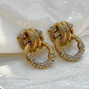 Sublime rhinestone knotted rope loops