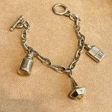 Load the image in the gallery, Silver flask bracelet