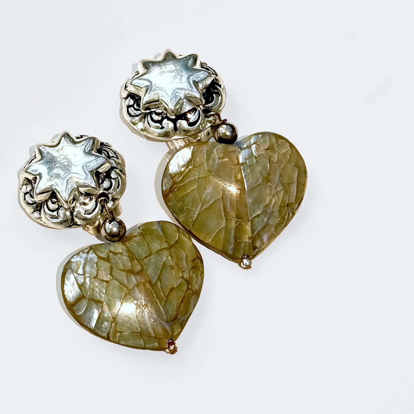 Stunning hearts and stars earrings