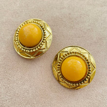 Load the image in the gallery, Earrings cream pearls circled gold details balls and star