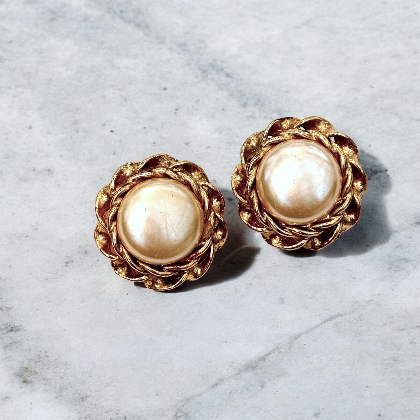 Amazing round pearl earrings #3