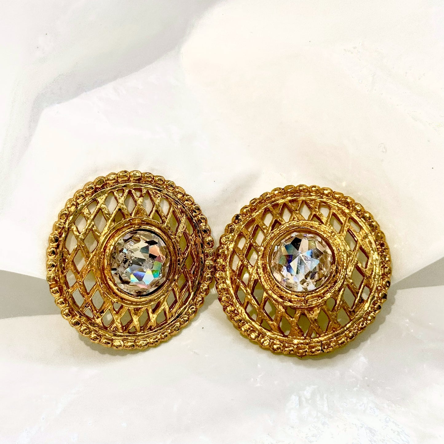 Amazing round earrings signed Rambaud