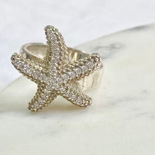 Load image into Gallery viewer, Silver starfish ring
