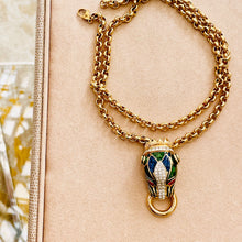 Load the image in the gallery, Splendor of panther head necklace