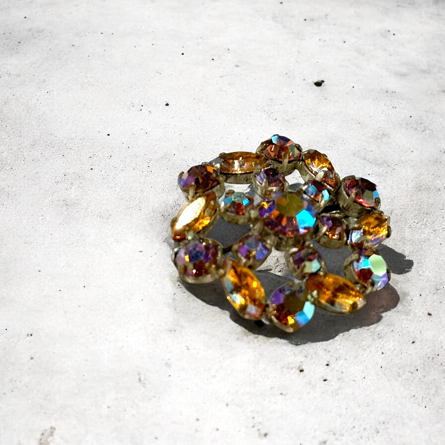 Round holo brooch