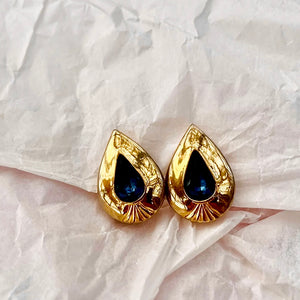 Pretty blue stone drop earrings