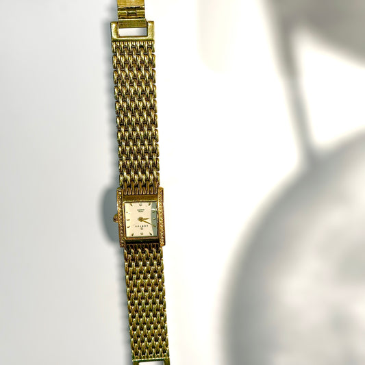 Amazing gold and small strass watch