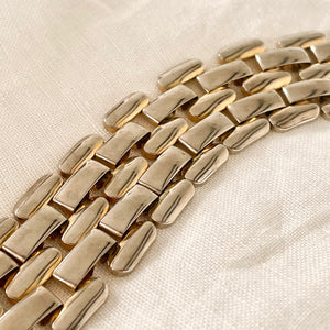 Bracelet imposant maille riz stylisée
