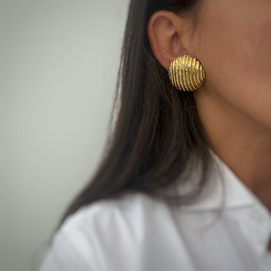 Amazing round stripped earrings