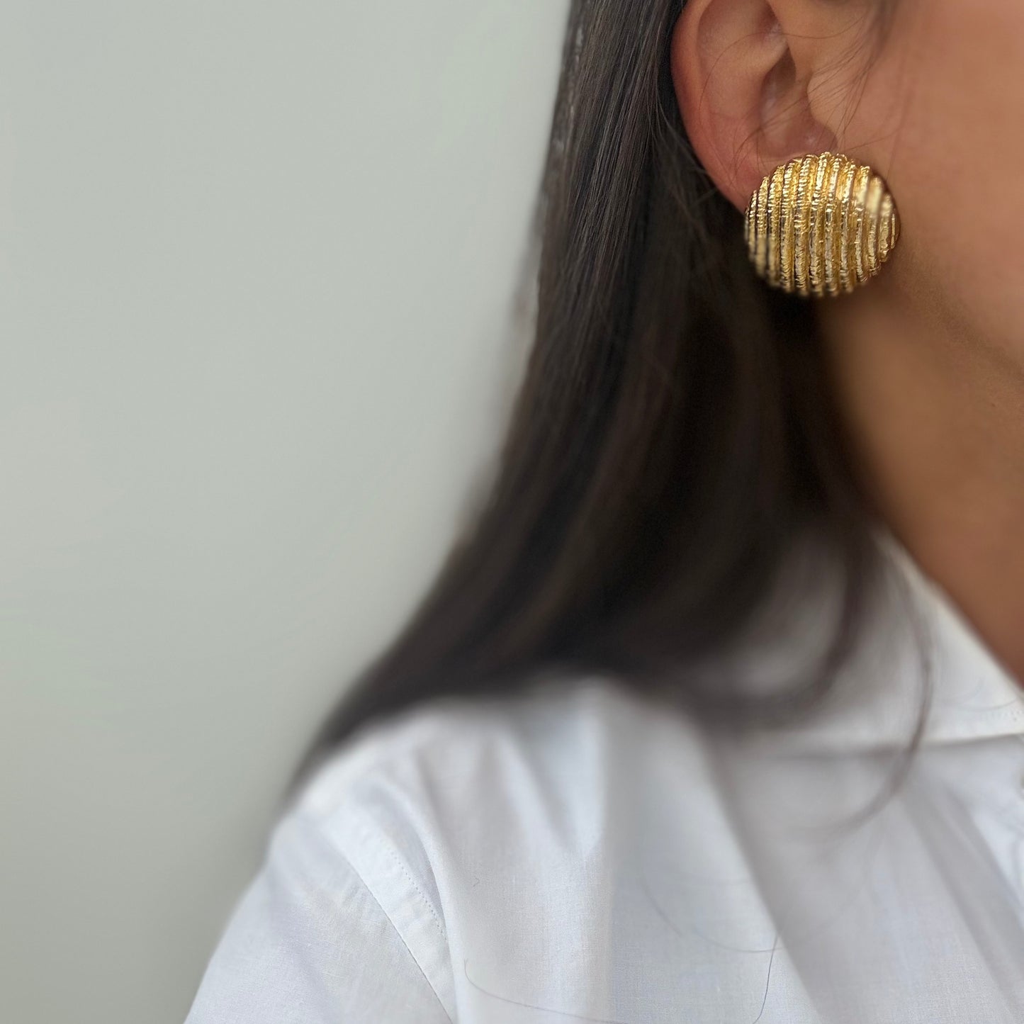 Amazing round stripped earrings