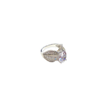 Load image into Gallery viewer, Marquise Pave and Tiered Center Diamond Silver Ring
