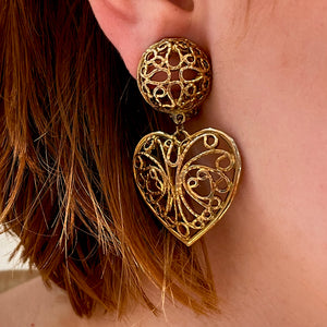 Sublime heart pendant earrings