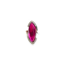 Load image into Gallery viewer, 1930 silver and oval ruby ​​ring