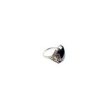 Load image into Gallery viewer, Silver and hematite ring
