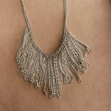 Load image into Gallery viewer, Agatha 80s silver chains necklace