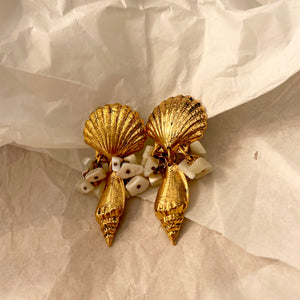 Pretty dangling seashell earrings