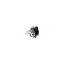 Load image into Gallery viewer, Silver and hematite ring