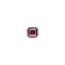 Load image into Gallery viewer, Ruby and Marcasite Signet Ring
