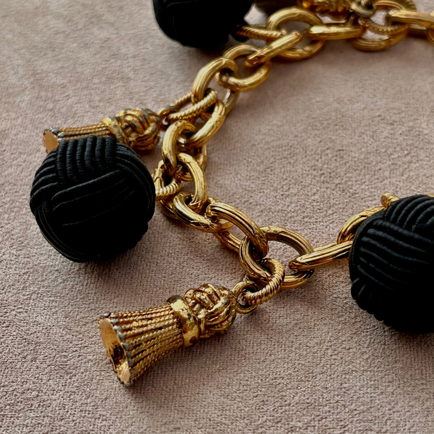 Bracelet Agatha 80s pampilles passementerie