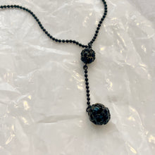 Load the image in the gallery, Thin necklace full black