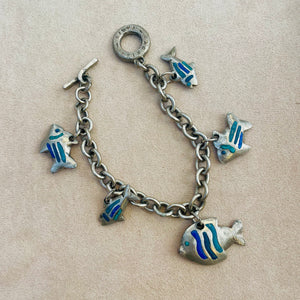 Much too adorable fish tassel bracelet