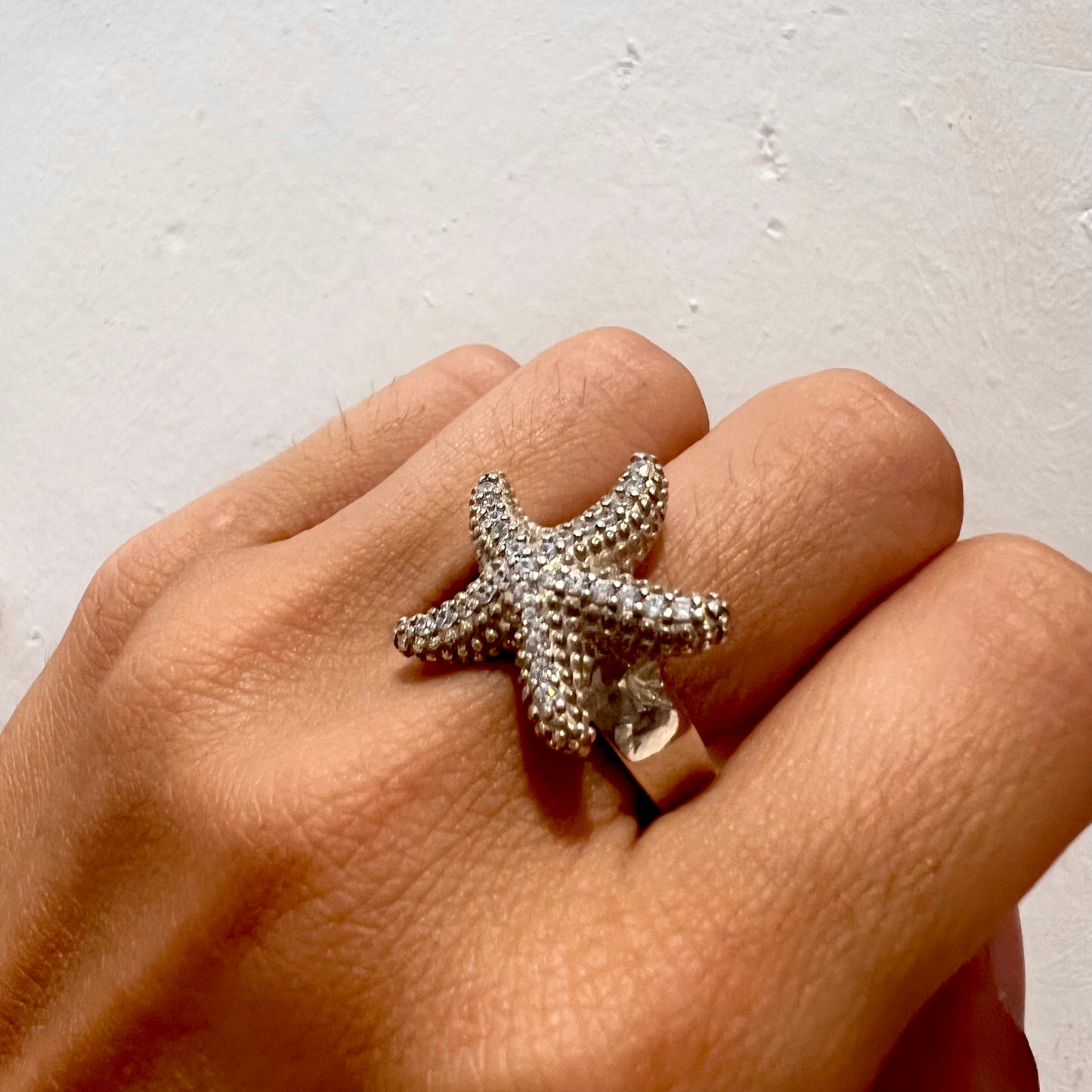 Bague étoile de mer en argent