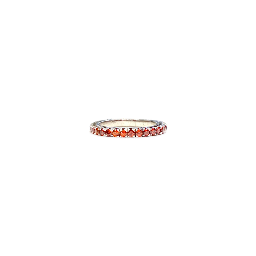 Bague en argent grenats all around