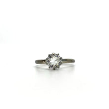 Load and play the video in the gallery viewer, Fine smooth silver vintage zirconium ring from GIGI PARIS