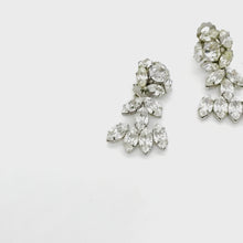 Load and Play Video in Gallery Viewer, Diamond Flower Dangle Earrings