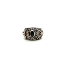 Load and Play Video in Gallery Viewer, CHEZ GIGI PARIS Vintage Sapphire and Silver American College Ring
