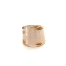 Load and play the video in the gallery viewer, Vintage pink, gold and bronze glass ring from GIGI PARIS