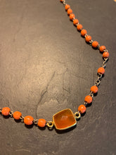 Load image in gallery, Rosary necklace and Carnelian
