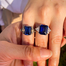 Upload the image to the gallery, Vintage silver, gold and tanzanite ring from GIGI PARIS