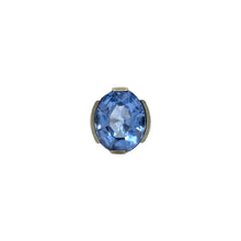 Load the image in the gallery, Vintage 1930 silver and blue topaz stepped ring from GIGI PARIS