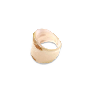 Vintage pink, gold and bronze glass ring from GIGI PARIS
