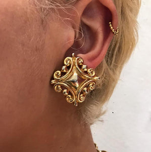 Royal cross earrings