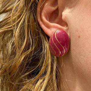 3s 80s pink vintage earrings