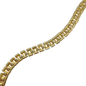Gold vintage spaced rice mesh bracelet from GIGI PARIS