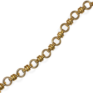 Bracelet maille ronde liée fermoir à clapet